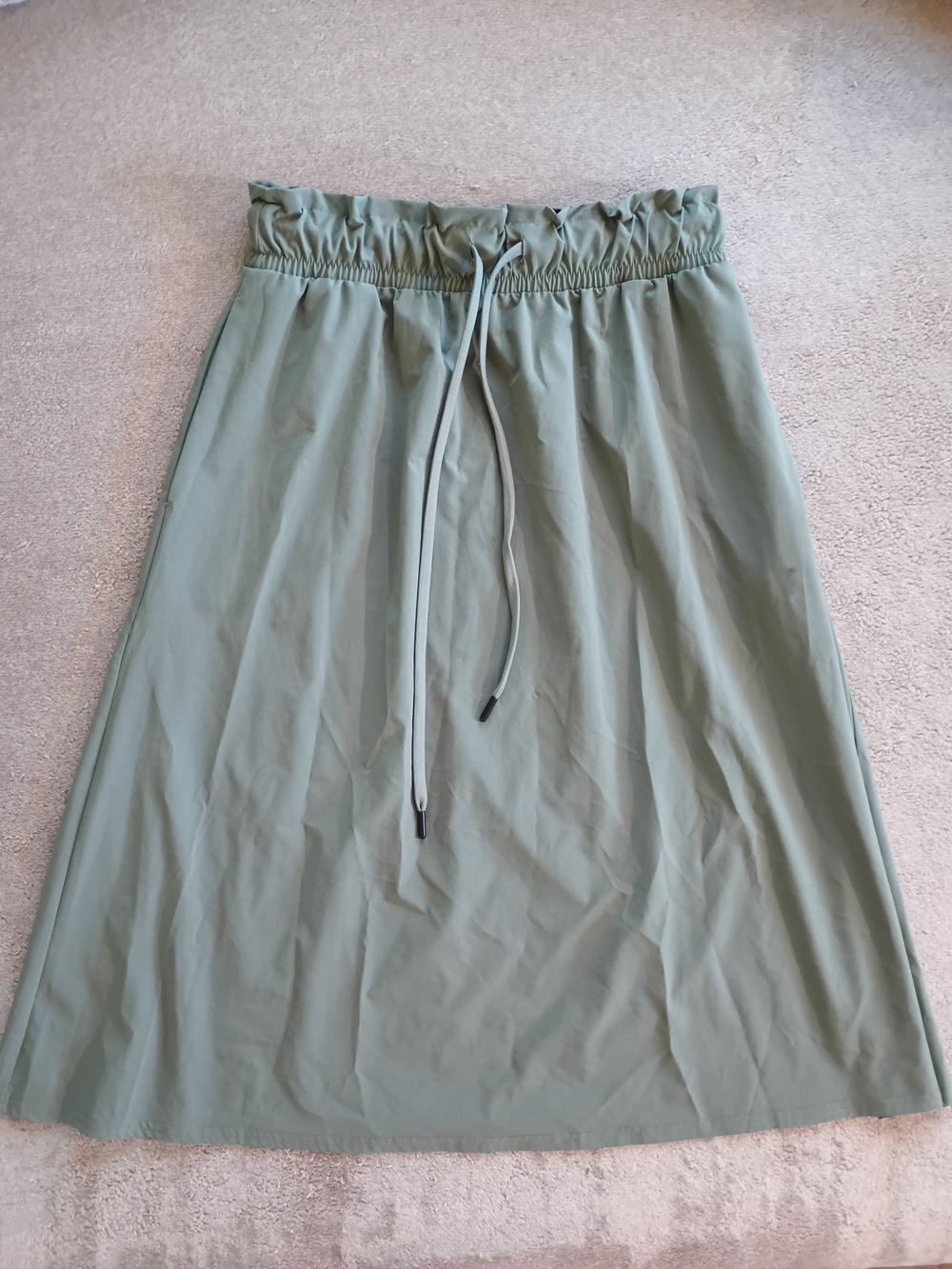 Marika Sage Green Drawstring Waist Skirt